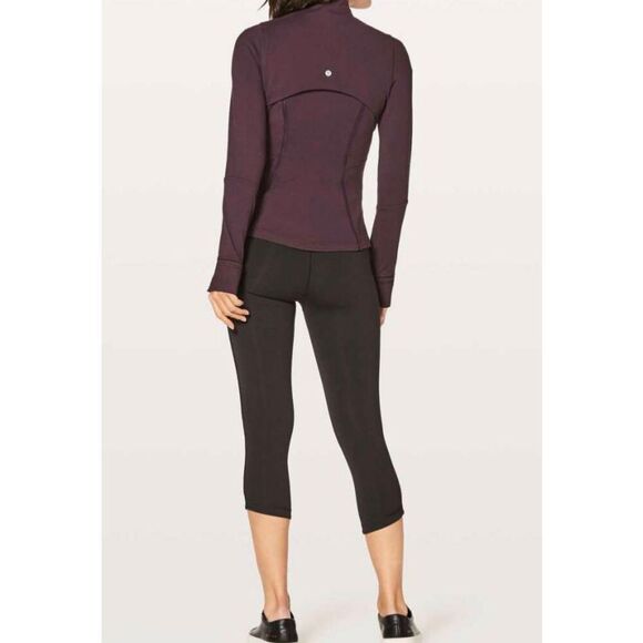 LULULEMON ATHLETICA Define Jacket Wing Mesh in Black Cherry Size 8 - Picture 2 of 7